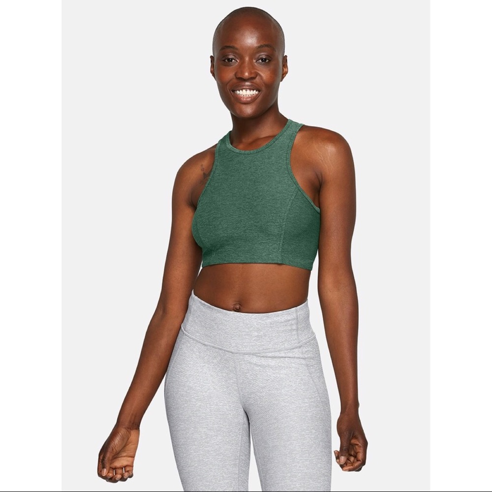 Outdoor Voices Athena Crop Top in Hunter